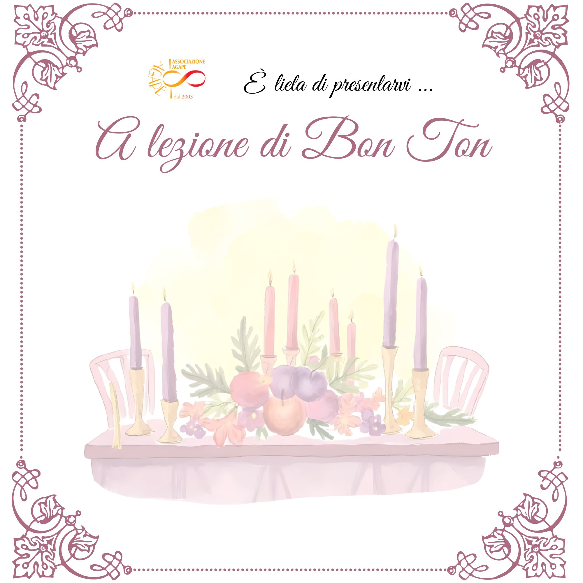VCANZE D'AUTUNNO 2026 - A lezione di bon ton