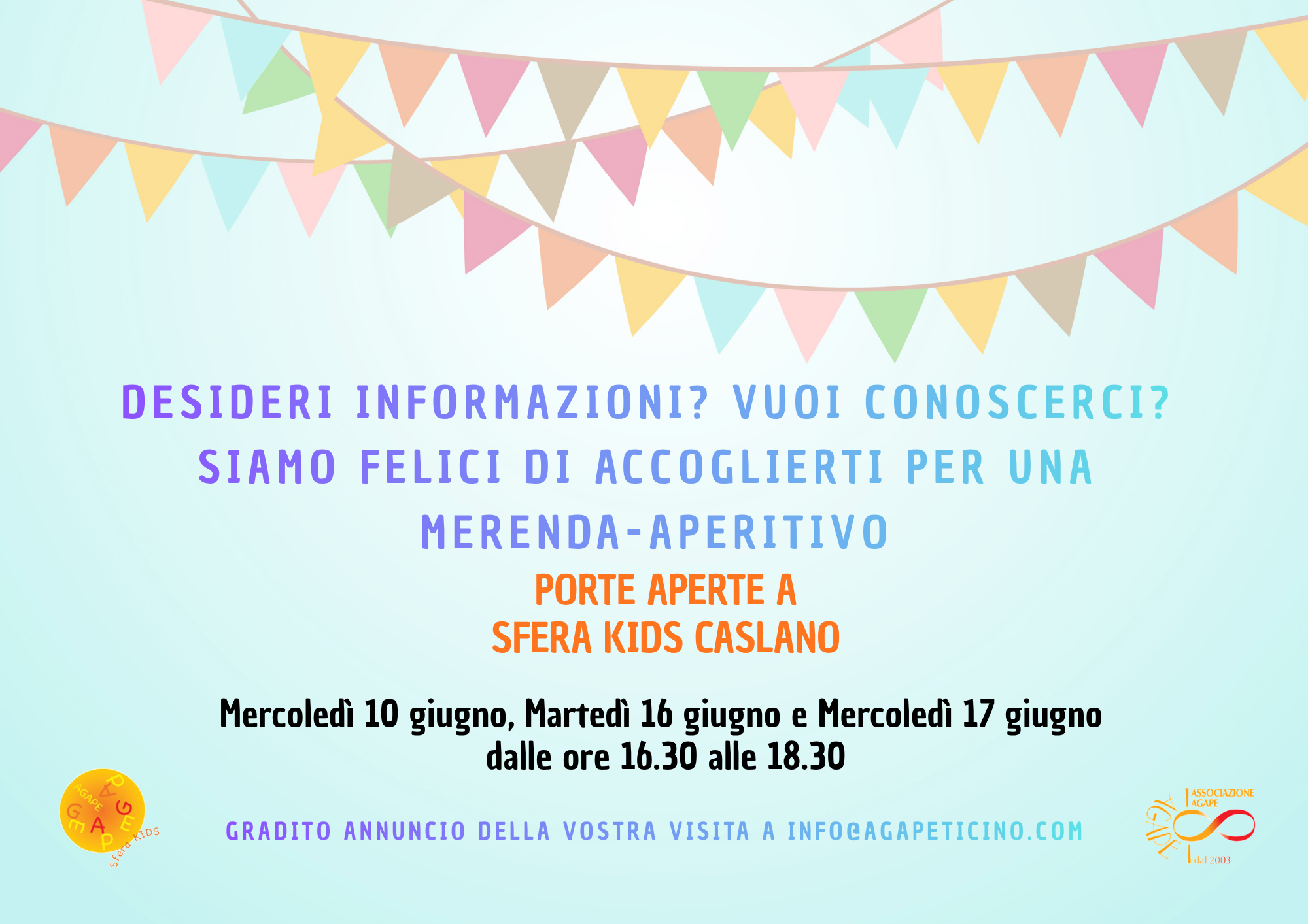PORTE APERTE A  SFERA KIDS CASLANO